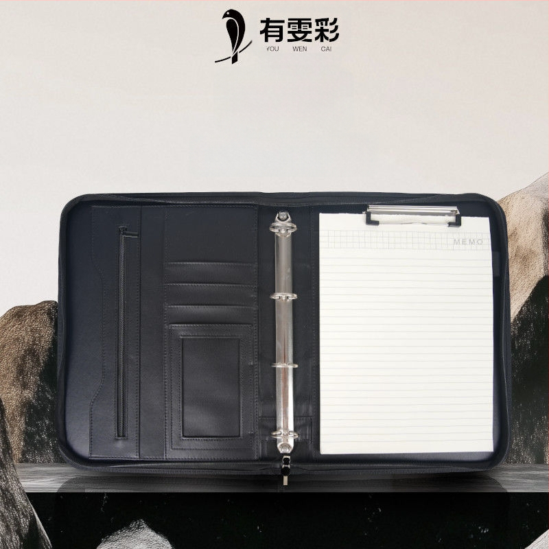 Odinė A4 byla su užtrauktuku ir vienu tvirtu klipu, Modelis: A4 folder, Plokštės storis 1,5 cm, Nugaros plotis 1,5 cm