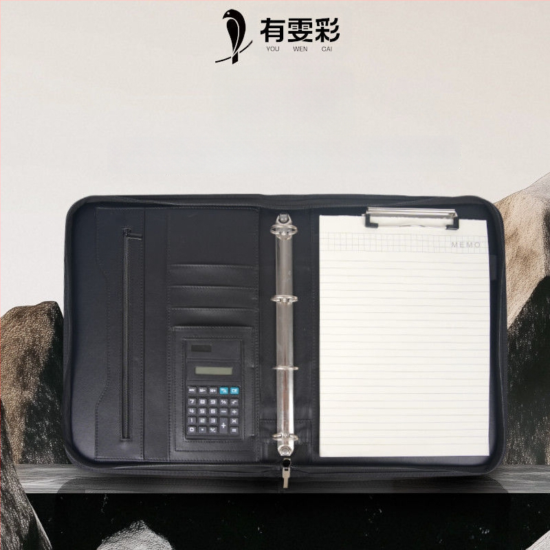 Odinė A4 byla su užtrauktuku ir vienu tvirtu klipu, Modelis: A4 folder, Plokštės storis 1,5 cm, Nugaros plotis 1,5 cm