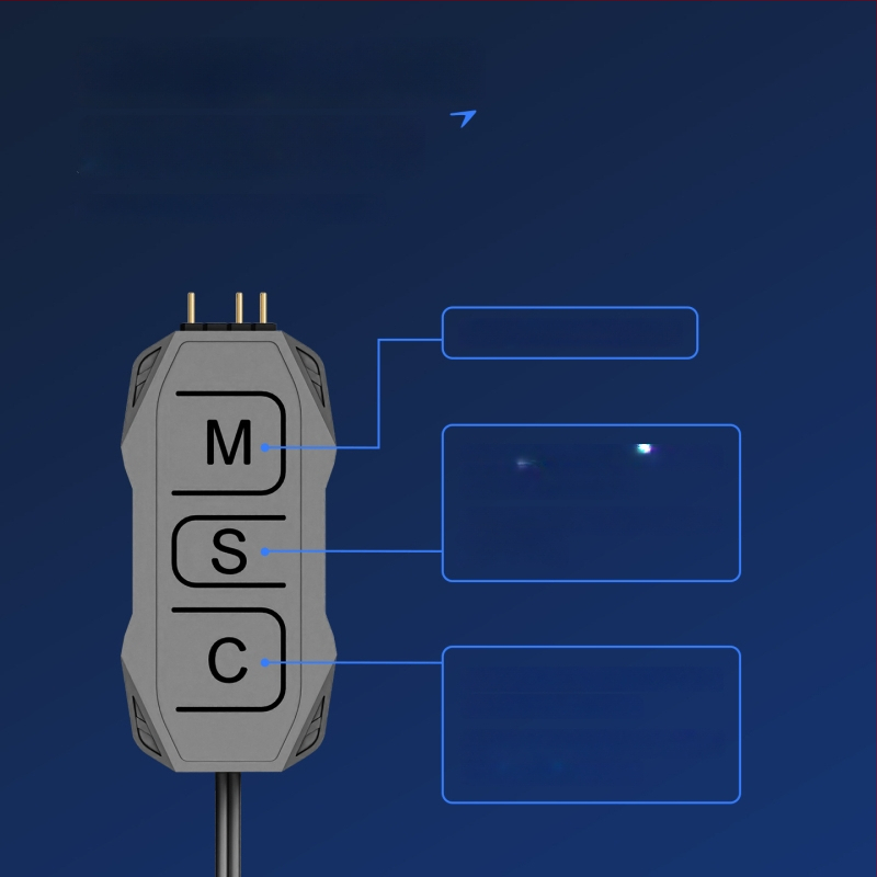 Hifrost SATA1 ARGB valdiklis, 5V3-pin į SATA Adapterinis Kabelis PC — Mini ARGB ventiliatoriaus sinchronizacijos centras, 50 cm, varinis+ABS