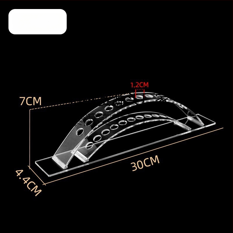 Akrilo plaukų segtukų parodos laikiklis, daugiasluoksnis laiptinės dizainas, biuro prekių parduotuvei