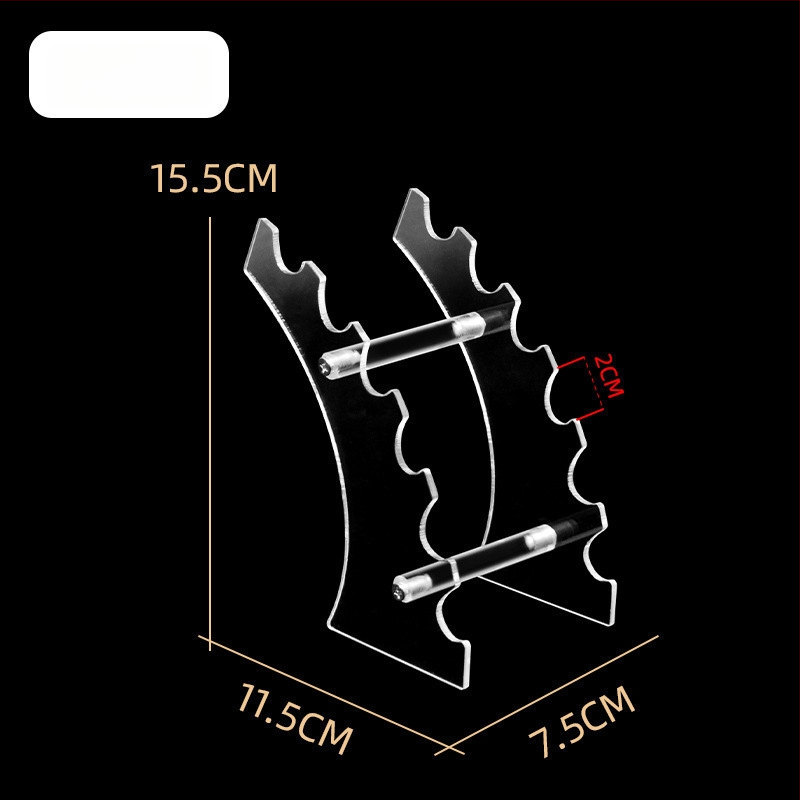 Akrilo plaukų segtukų parodos laikiklis, daugiasluoksnis laiptinės dizainas, biuro prekių parduotuvei