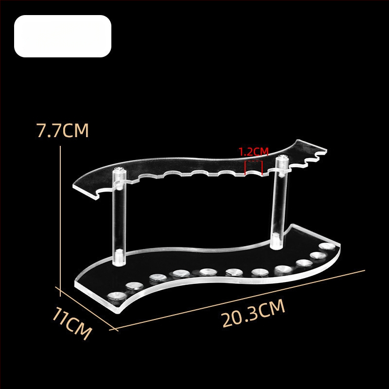 Akrilo plaukų segtukų parodos laikiklis, daugiasluoksnis laiptinės dizainas, biuro prekių parduotuvei