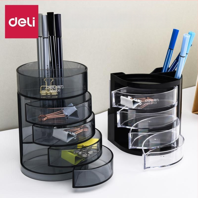 Daugiasluoksnis rašiklių laikiklis, apvalus plastikinis biuro organizatorius, modeliai 9172/9153/909/908/8931/9146/9175, be logotipo, be IP licencijos