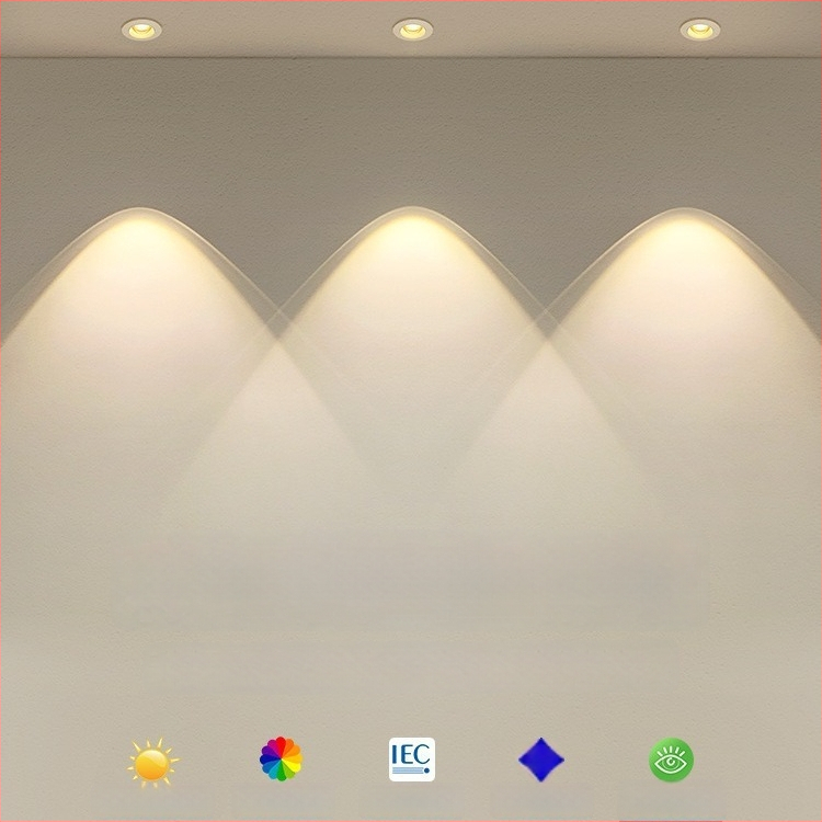 LED sisseehitatud ümmargune downlight COB, alumiiniumist korpus, CRI ≥95, 220V, juhtmega kontroll