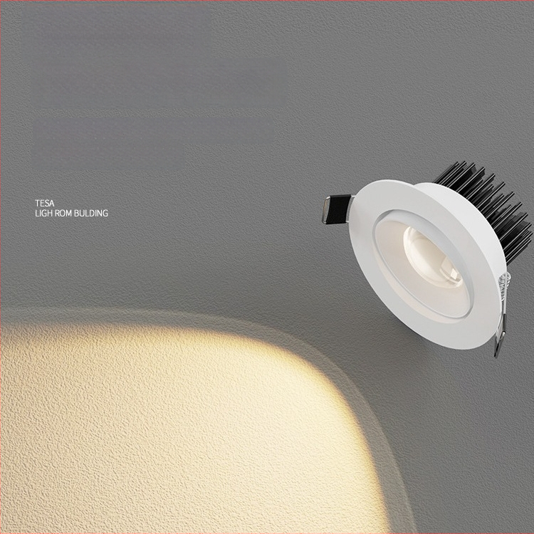 LED sisseehitatud ümmargune downlight COB, alumiiniumist korpus, CRI ≥95, 220V, juhtmega kontroll