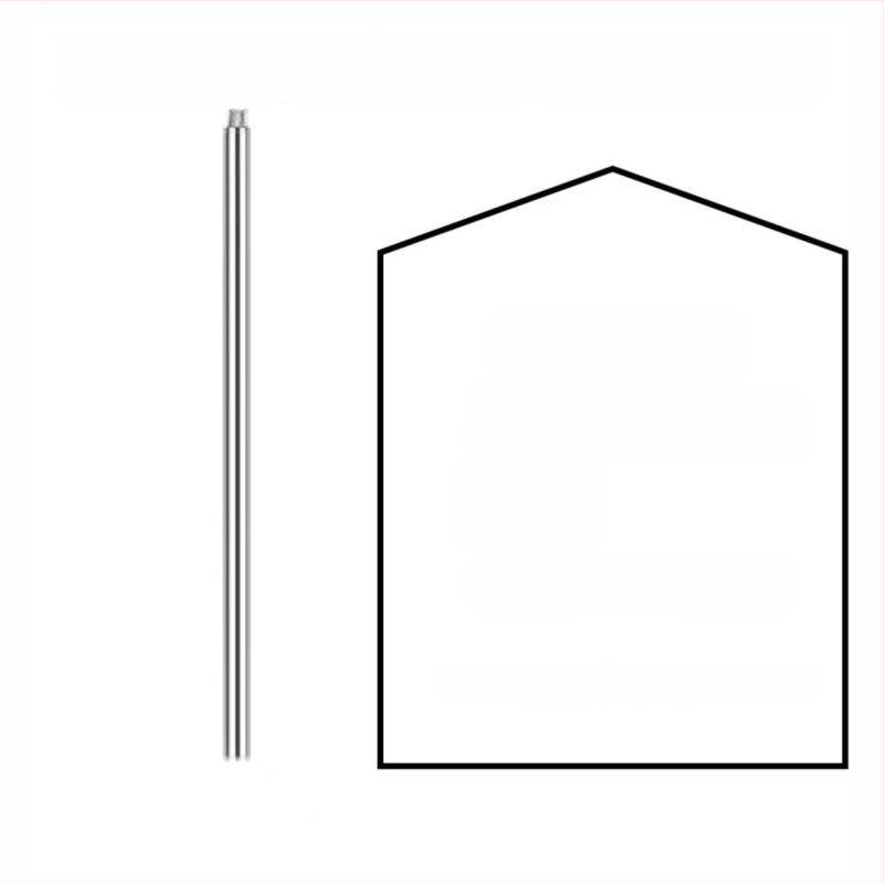 Roostevabast terasest kalastusvõrgu vars, 500 g, üheosaline, mittelaiendatav