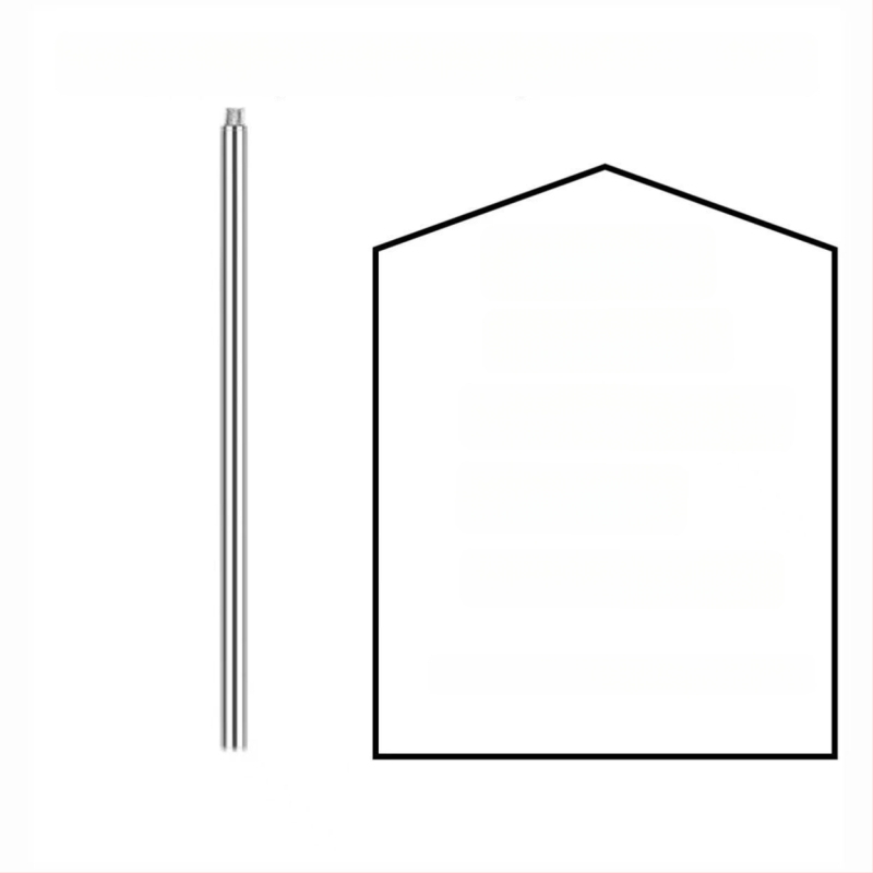 Roostevabast terasest kalastusvõrgu vars, 500 g, üheosaline, mittelaiendatav