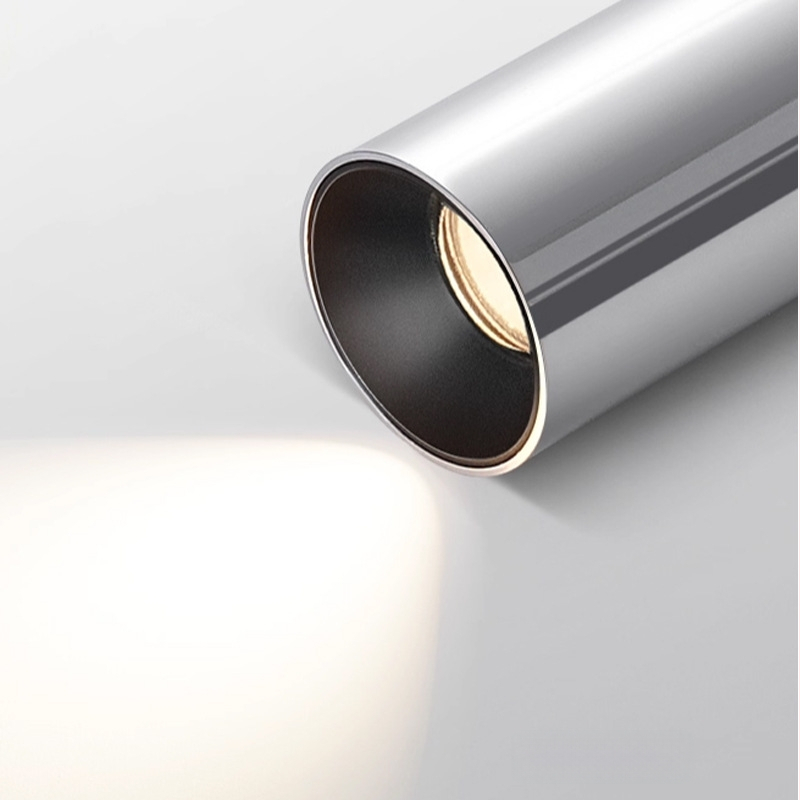 Pinnale paigaldatav hõbedase viimistlusega prožektor vanamoodsa stiiliga, anti-glare retro reguleeritav pea valguse vähendamiseks allapoole, alumiiniumist korpus, 220V, LED, CRI≥95