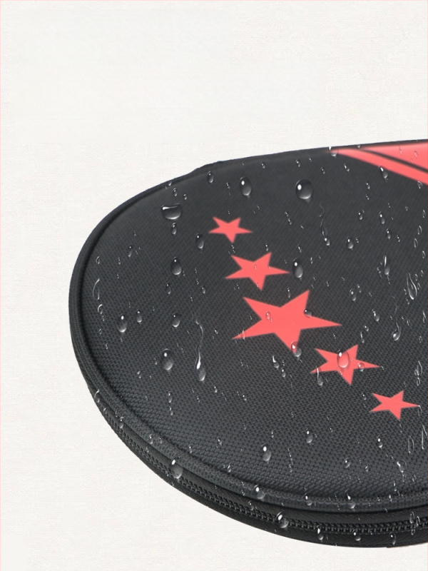 Kūgio formos stalo teniso raketės krepšys, iš Oxford audinio, su logotipo personalizavimo galimybe, tinkamas stalo tenisui ir plunksniniam tenisui