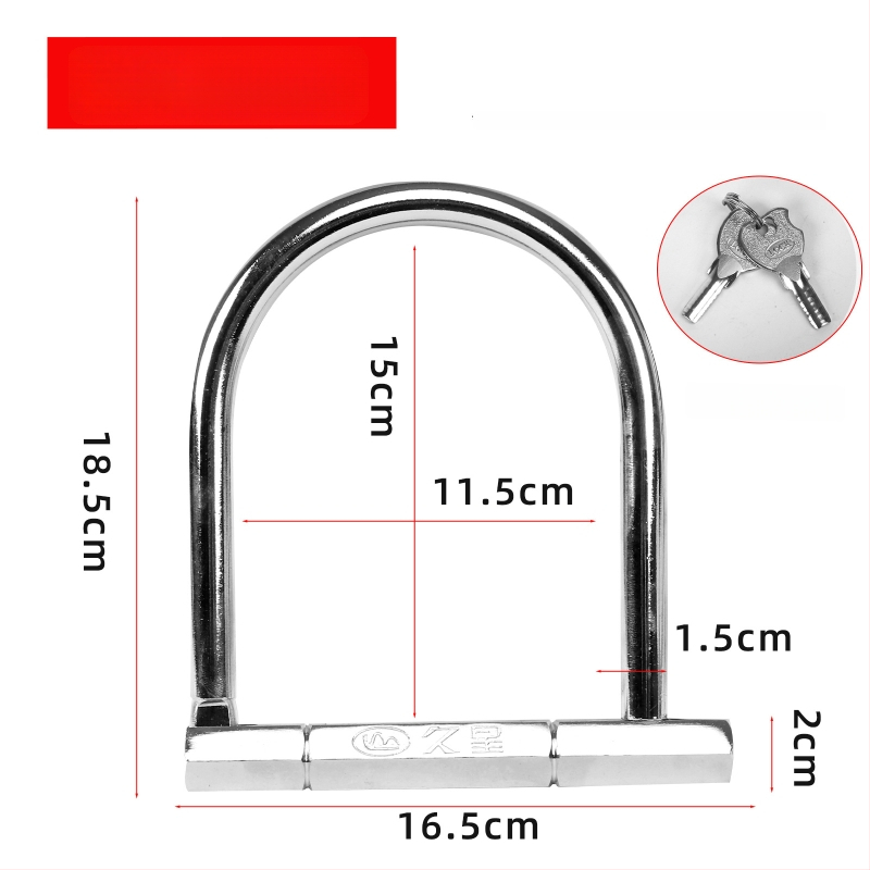Jiuxing U-formos užraktas elektrinėms transporto priemonėms, motociklams ir dviračiams – lydinio plienas, modeliai X18, 388, 8362; svoris 1,6 kg; šiuolaikiškas minimalistinis stilus