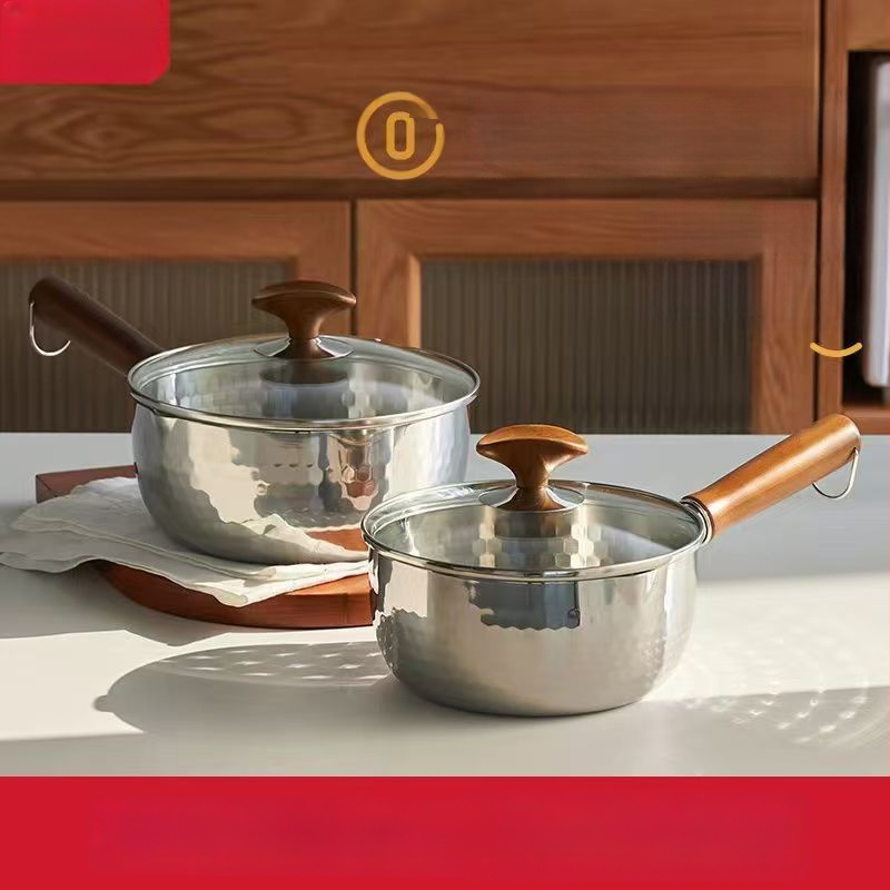 Pienų puodas, neprilimpančio paviršiaus, 316 nerūdijančiojo plieno, japonų stiliaus Yukihira, su vienu dugnu, tinkamas visoms viryklėms