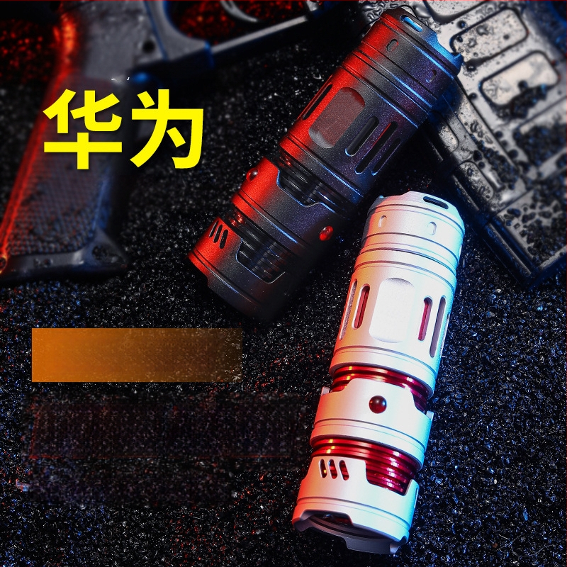 LED žibintuvas su USB-C įkrovimu, 2000mAh baterija, aliuminio lydinio korpusas, 360° pasukama galva, veikimo nuotolis 100–200 m