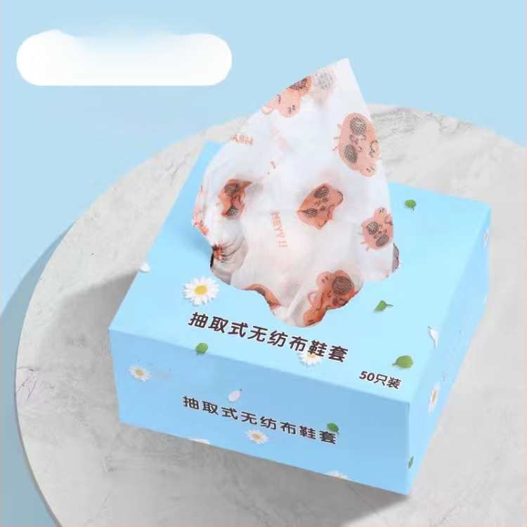 Vienkartiniai PE avalynės dangteliai, atsparūs vandeniui ir dulkėms, storesnės konstrukcijos, 100 vnt