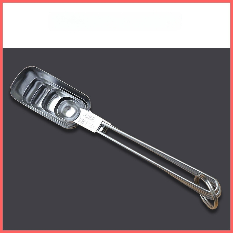 Big Eyes nerūdijančio plieno matavimo šaukštų rinkinys, 5 dalių kepimui