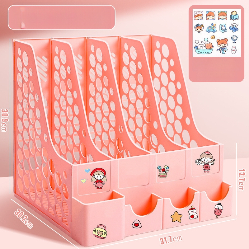 Keturių stulpelių stalinis bylų rėmas, plastikinė konstrukcija, modelis 10036, prekė Excellent, grynoji masė 65 g