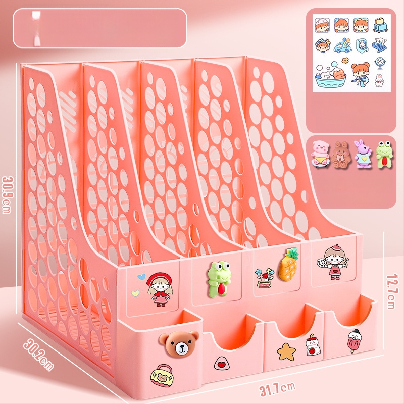 Keturių stulpelių stalinis bylų rėmas, plastikinė konstrukcija, modelis 10036, prekė Excellent, grynoji masė 65 g