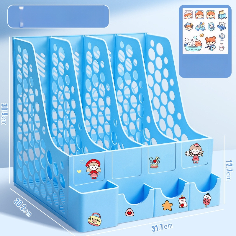 Keturių stulpelių stalinis bylų rėmas, plastikinė konstrukcija, modelis 10036, prekė Excellent, grynoji masė 65 g