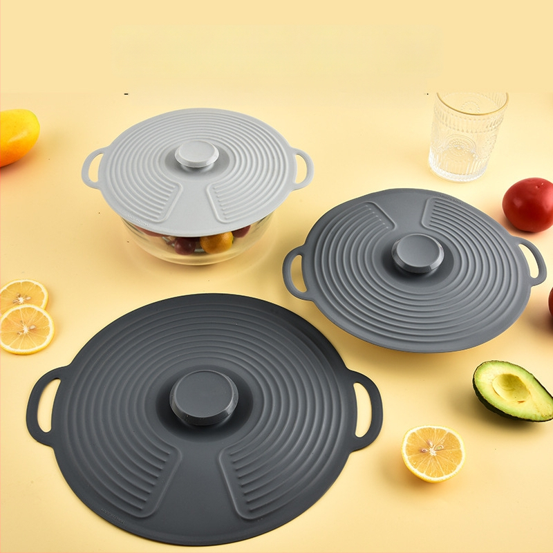 Siliconiniai dangteliai virtuvės indams – maisto kokybės silikonas, apsauga nuo purslų, išlaiko šviežumą; 200 g; prekė JM; pakuotė PP maišelis; pritaikymas įmanomas