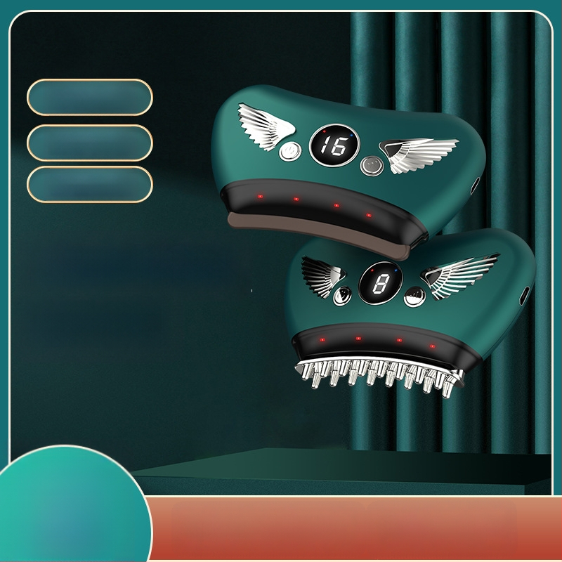 Elektriska gua sha sejas skrāpēšanas ierīce ar akmens plāksni, uzlādes tips, pogas vadība, bezpakāpju ātrums, temperatūra 30–50°C