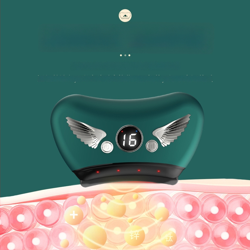 Elektriska gua sha sejas skrāpēšanas ierīce ar akmens plāksni, uzlādes tips, pogas vadība, bezpakāpju ātrums, temperatūra 30–50°C