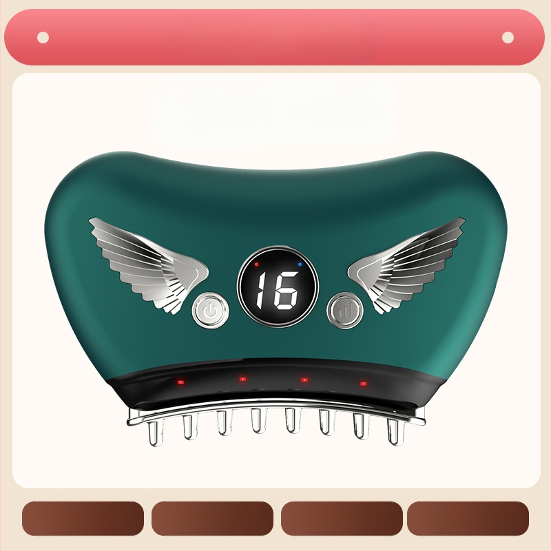 Elektriska gua sha sejas skrāpēšanas ierīce ar akmens plāksni, uzlādes tips, pogas vadība, bezpakāpju ātrums, temperatūra 30–50°C