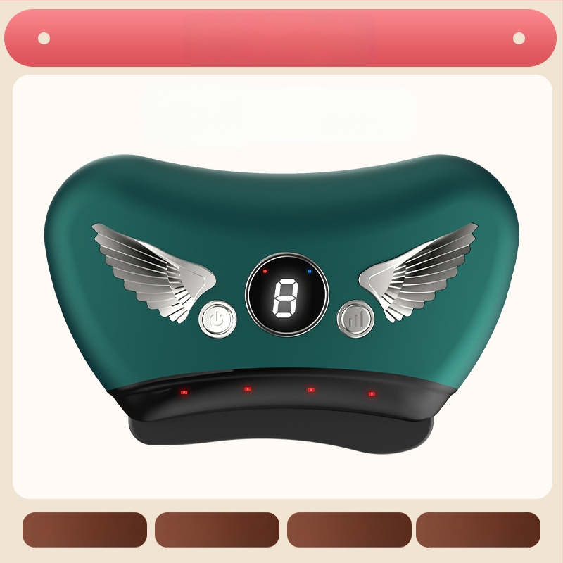 Elektriska gua sha sejas skrāpēšanas ierīce ar akmens plāksni, uzlādes tips, pogas vadība, bezpakāpju ātrums, temperatūra 30–50°C