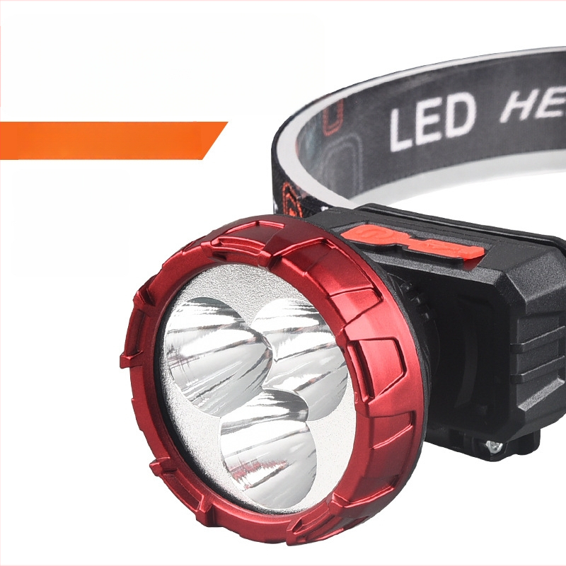 Įkraunamas LED galvos žibintas, daugiafunkcinė, modelis 208-3, 50 m šviesos spindulys, veikimo laikas 3 val.