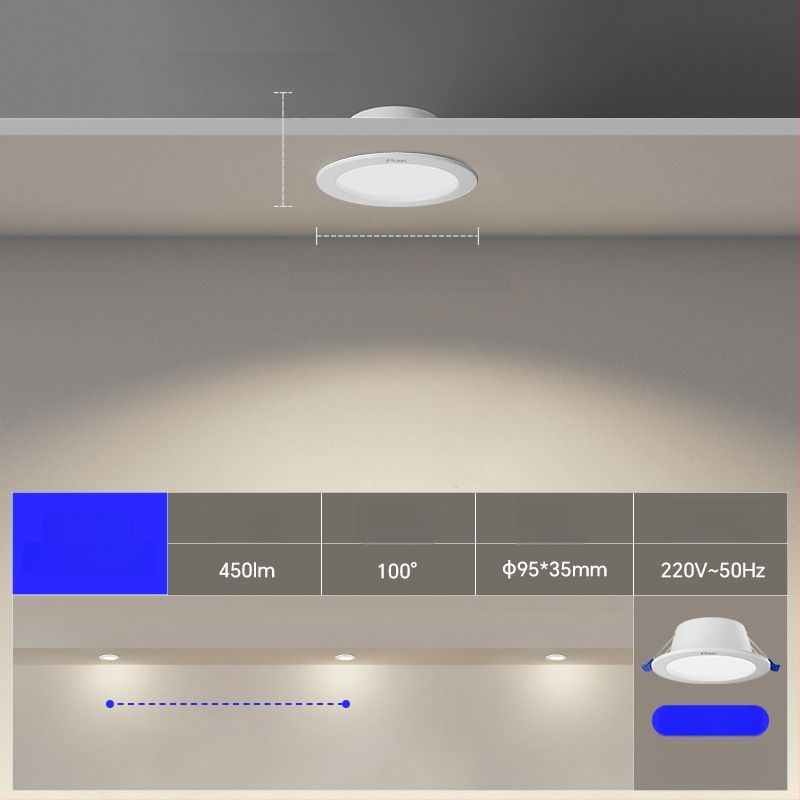 Įmontuojamas LED lubų šviestuvas, paslėpta instaliacija, 220V, CRI 80–89, korpusas iš šaltai valcavimo plieno, 3C sertifikatas 2020011001289084