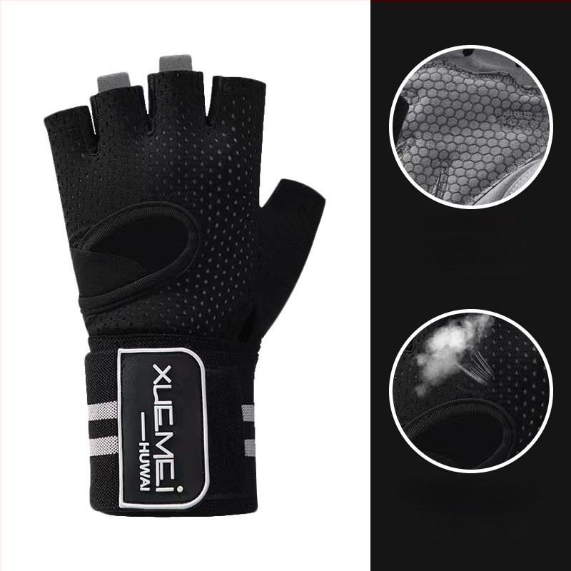 Dviračių pirštinės – kvėpuojančios, neslystančios, riešo apsauga, pusės pirštų dizainas (Medžiaga: Nailonas; Ženklas: Great Shenzhen; Amžiaus grupė: Suaugusieji; Lytis: Unisex; Panaudojimas: Dviračių pirštinės)