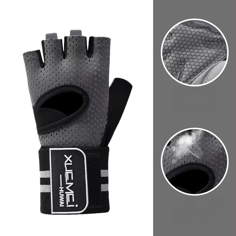 Dviračių pirštinės – kvėpuojančios, neslystančios, riešo apsauga, pusės pirštų dizainas (Medžiaga: Nailonas; Ženklas: Great Shenzhen; Amžiaus grupė: Suaugusieji; Lytis: Unisex; Panaudojimas: Dviračių pirštinės)