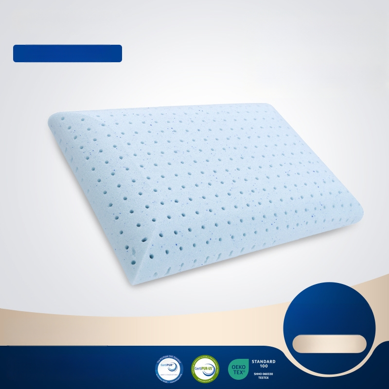 Memorinių putų pagalvė, stačiakampio formos, svoris 0.55-1.0 kg, poliesterio pluošto užvalkalas, atminties putų branduolys