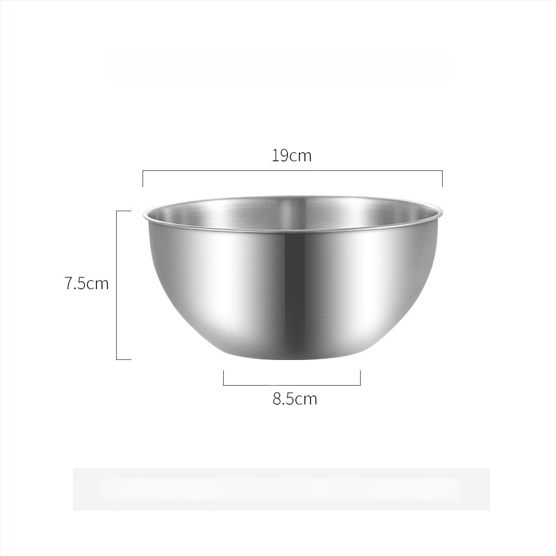 Nerūdijančio plieno baseinas su integruota skale, skirtas daržovėms plauti ir tešlai minkyti — apvalus virtuvės dubuo