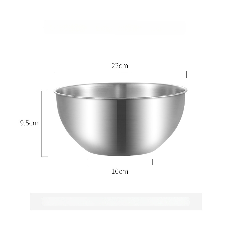 Nerūdijančio plieno baseinas su integruota skale, skirtas daržovėms plauti ir tešlai minkyti — apvalus virtuvės dubuo