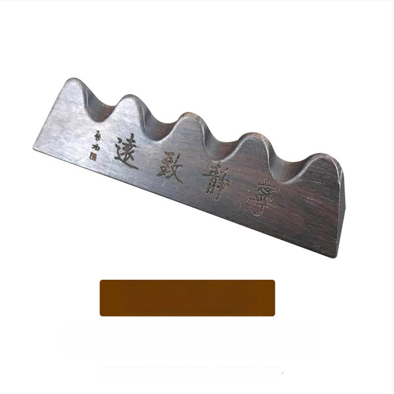 Rašiklio laikiklis kalnų stiliuje – penkių pirštų dizainas, mediena: mahagoni ir katalpa, Weizhuang, modelis Mahogany Pen Mountain