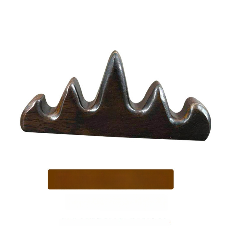 Rašiklio laikiklis kalnų stiliuje – penkių pirštų dizainas, mediena: mahagoni ir katalpa, Weizhuang, modelis Mahogany Pen Mountain