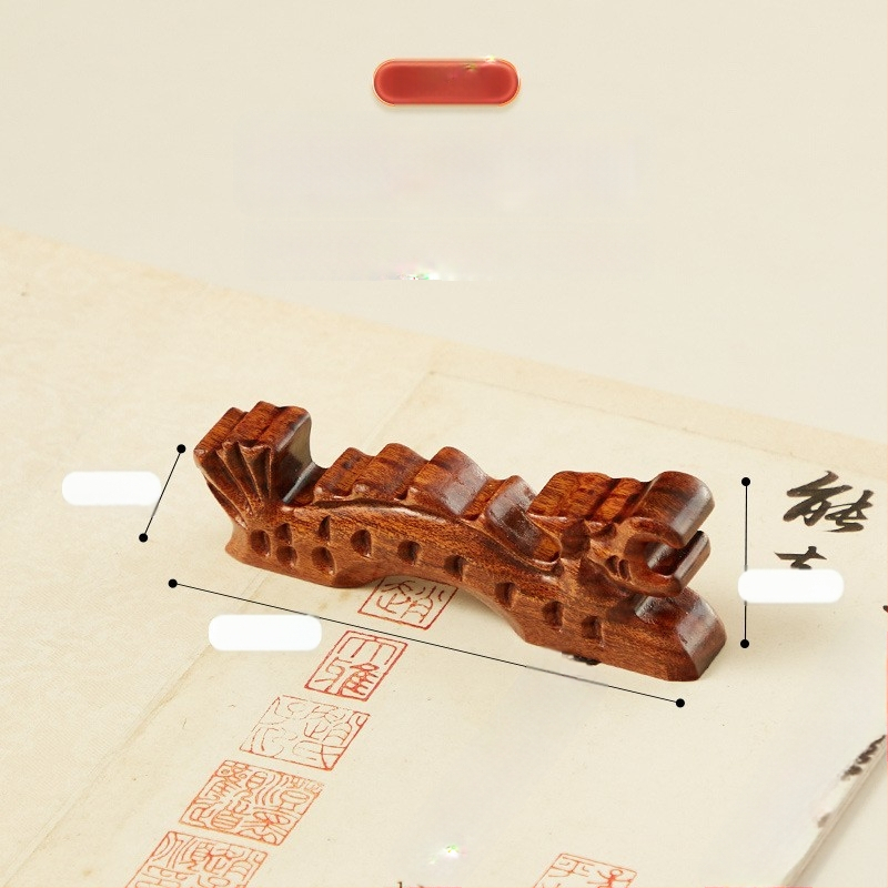 Rašiklio laikiklis kalnų stiliuje – penkių pirštų dizainas, mediena: mahagoni ir katalpa, Weizhuang, modelis Mahogany Pen Mountain