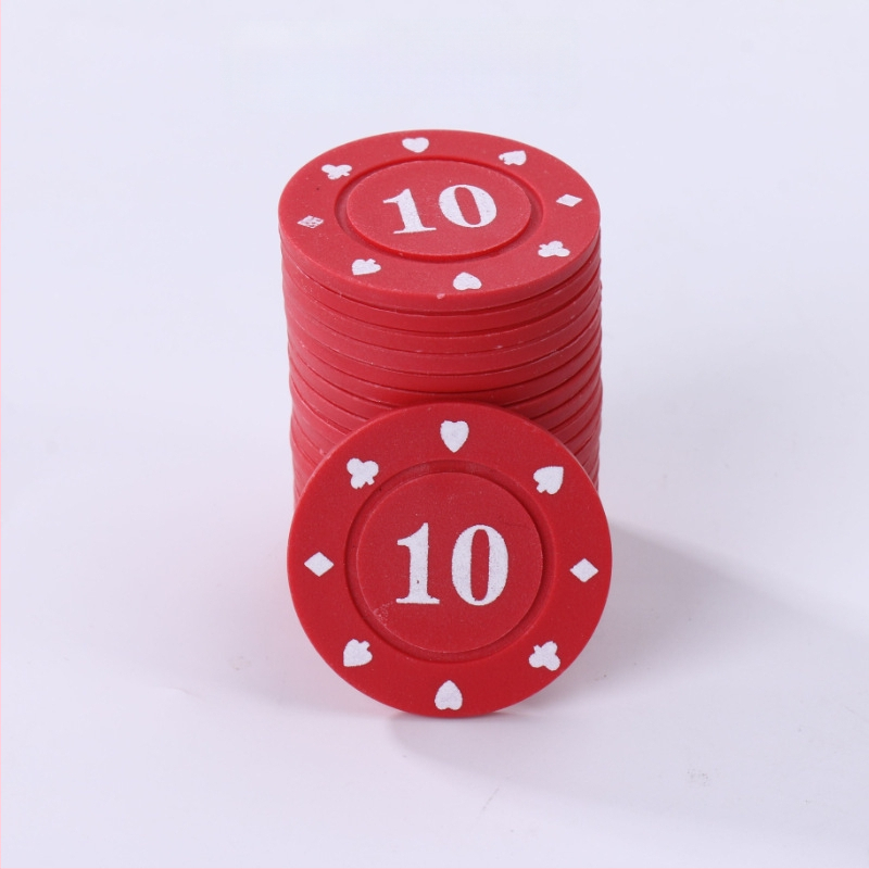 Žetonų rinkinys Mahjongui ir kortų žaidimams, Texas Hold'em – 38 mm, PP medžiaga, dvipusiai storinti žetonai, atsparūs dilimui, pilnas rinkinys