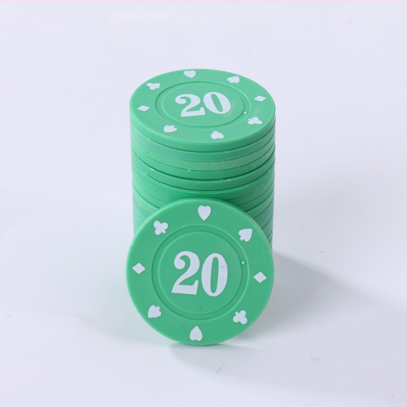 Žetonų rinkinys Mahjongui ir kortų žaidimams, Texas Hold'em – 38 mm, PP medžiaga, dvipusiai storinti žetonai, atsparūs dilimui, pilnas rinkinys