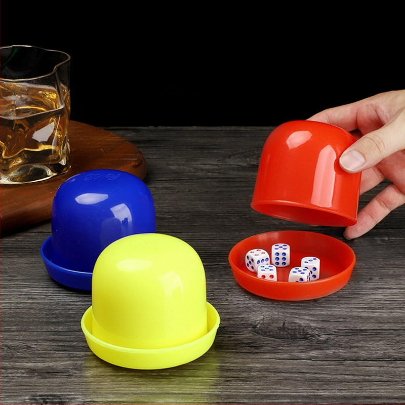 ABS medžiagos kauliukų puodelių rinkinys, apvalūs kampai, modelis 302, dėžutėje 60 vnt., prekės ženklas Apricot Charm