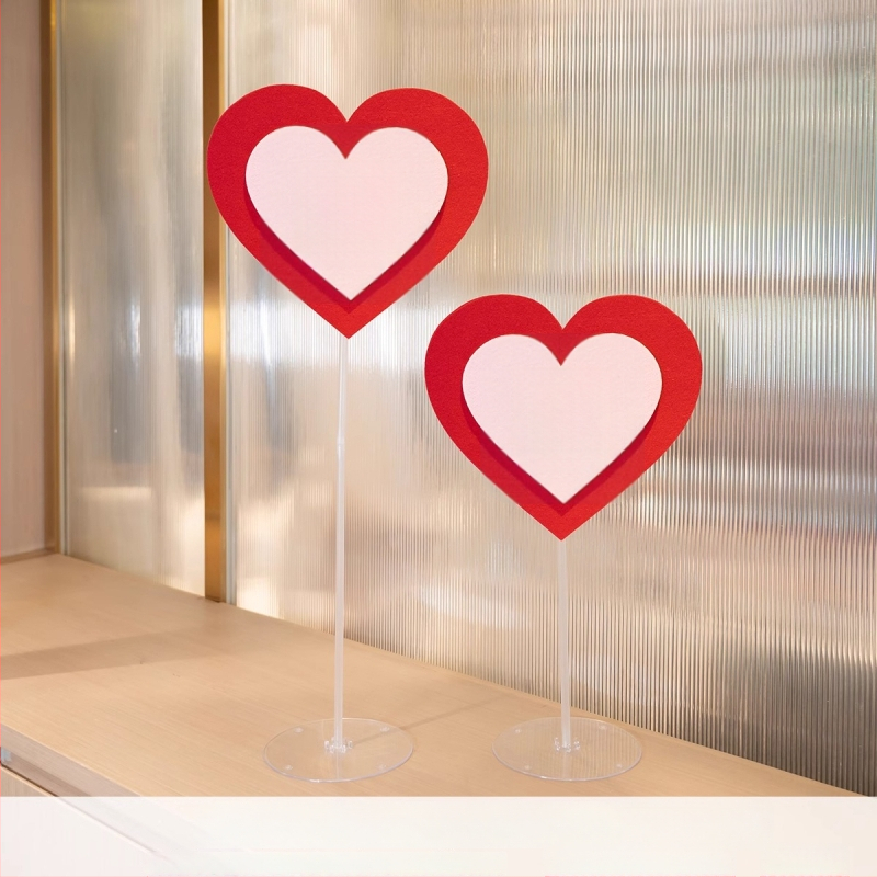 Exquisite popierinis vestuvinis papuošalas su širdimi ir žodžiu