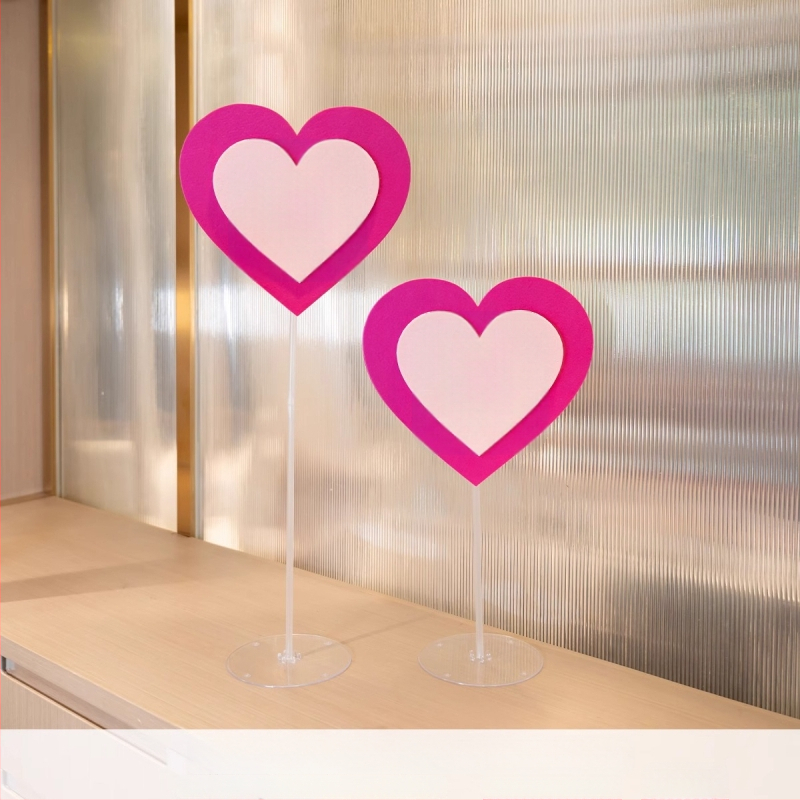 Exquisite popierinis vestuvinis papuošalas su širdimi ir žodžiu