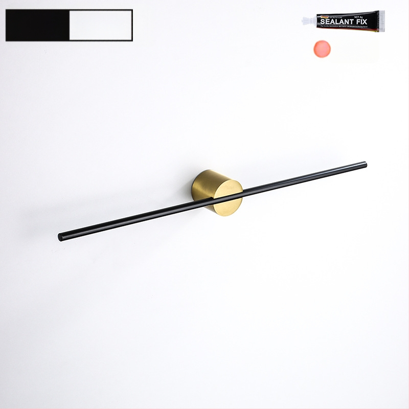 Rankšluosčių laikiklis iš aliuminio lydinio, paviršiaus apdaila: dažytas/ oksiduotas, vieno stiebo, apkrova 10 kg, stilius Light Luxury, Skandinavinis minimalistinis