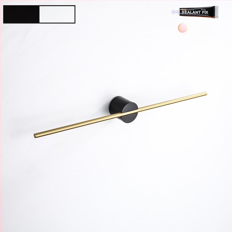 Rankšluosčių laikiklis iš aliuminio lydinio, paviršiaus apdaila: dažytas/ oksiduotas, vieno stiebo, apkrova 10 kg, stilius Light Luxury, Skandinavinis minimalistinis