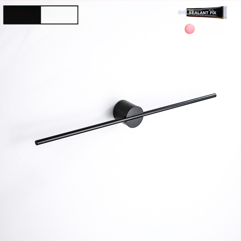 Rankšluosčių laikiklis iš aliuminio lydinio, paviršiaus apdaila: dažytas/ oksiduotas, vieno stiebo, apkrova 10 kg, stilius Light Luxury, Skandinavinis minimalistinis