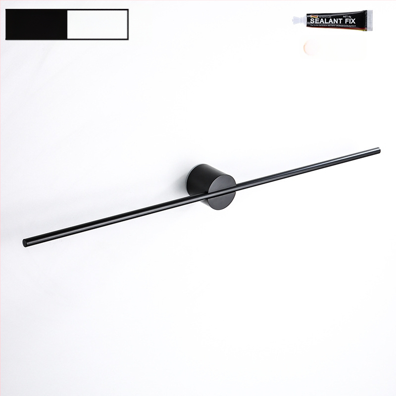 Rankšluosčių laikiklis iš aliuminio lydinio, paviršiaus apdaila: dažytas/ oksiduotas, vieno stiebo, apkrova 10 kg, stilius Light Luxury, Skandinavinis minimalistinis