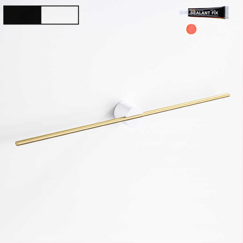 Rankšluosčių laikiklis iš aliuminio lydinio, paviršiaus apdaila: dažytas/ oksiduotas, vieno stiebo, apkrova 10 kg, stilius Light Luxury, Skandinavinis minimalistinis