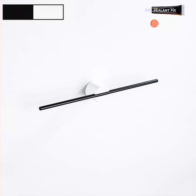 Rankšluosčių laikiklis iš aliuminio lydinio, paviršiaus apdaila: dažytas/ oksiduotas, vieno stiebo, apkrova 10 kg, stilius Light Luxury, Skandinavinis minimalistinis