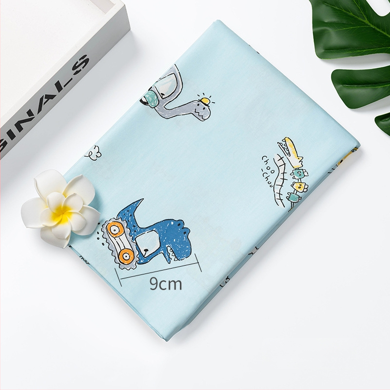 Vaikų spausdinta medvilninė twill audinys patalynės užvalkalams — 100% medvilnė, plotis 160 cm, 110 g/m², siūlų tankis 40×40, tankis 133×72