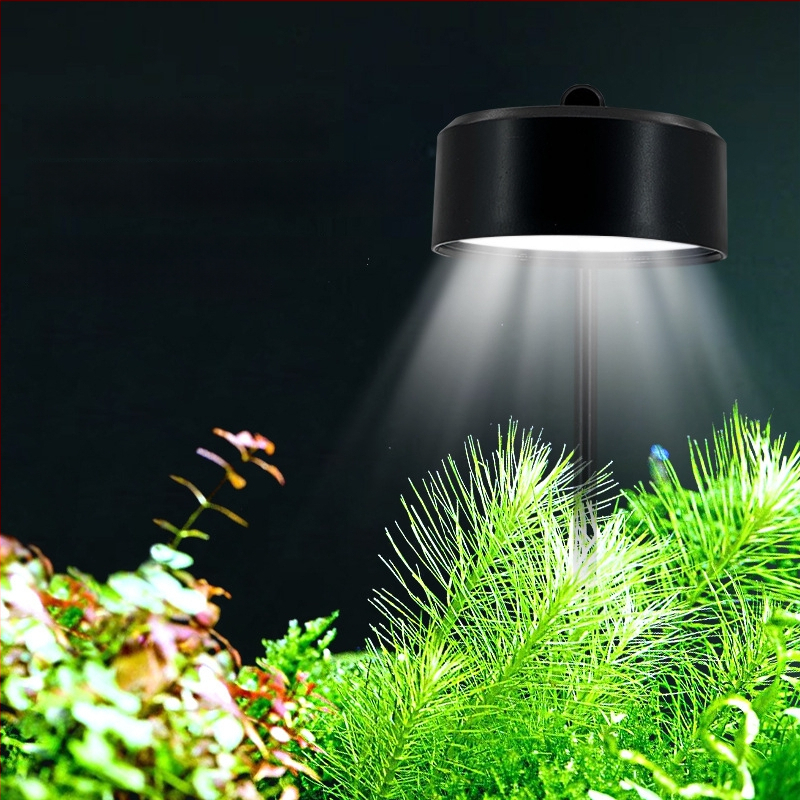 LED akvariumo lemputė vandens augalams, USB maitinimas, 8W, medžiaga: ABS + metalo alkūnė