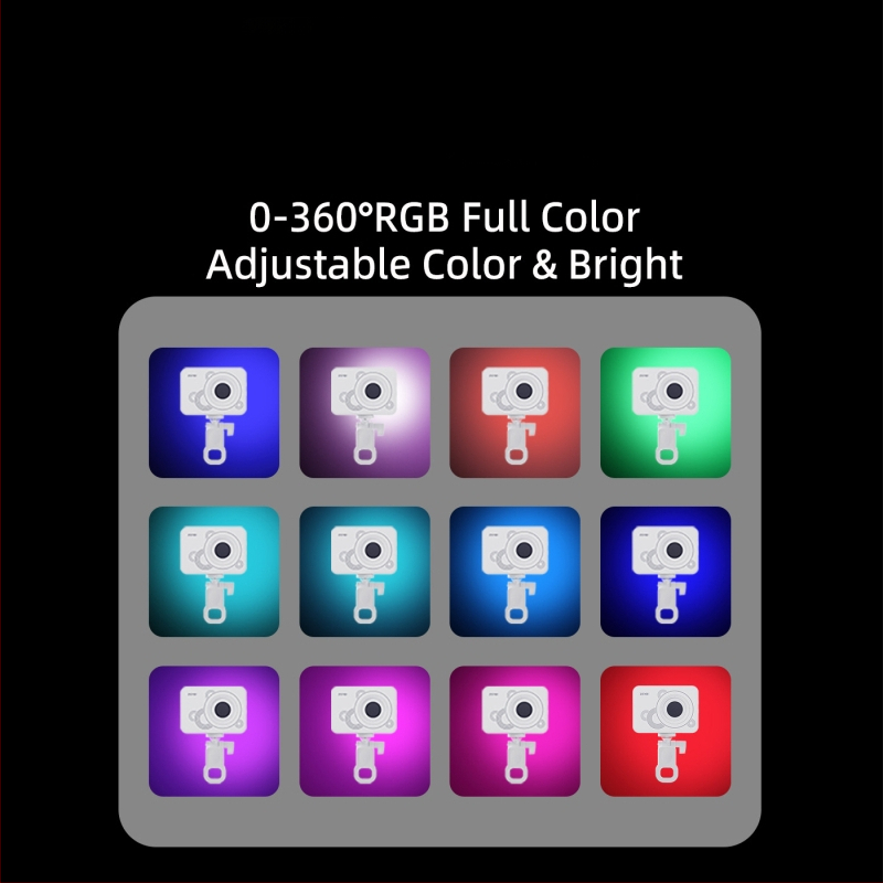 Mini LED vyplňujúce svetlo pre mobilný telefón – model S8r, prenosné fotografické osvetlenie s integrovanou batériou, ručné použitie, 5V, pod 10W